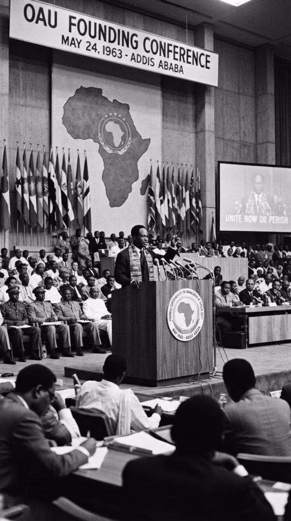 UNITE NOW OR PERISH” — NKRUMAH’S WARNING TO AFRICA, 1963 On 24 May 1963, in Addis Ababa